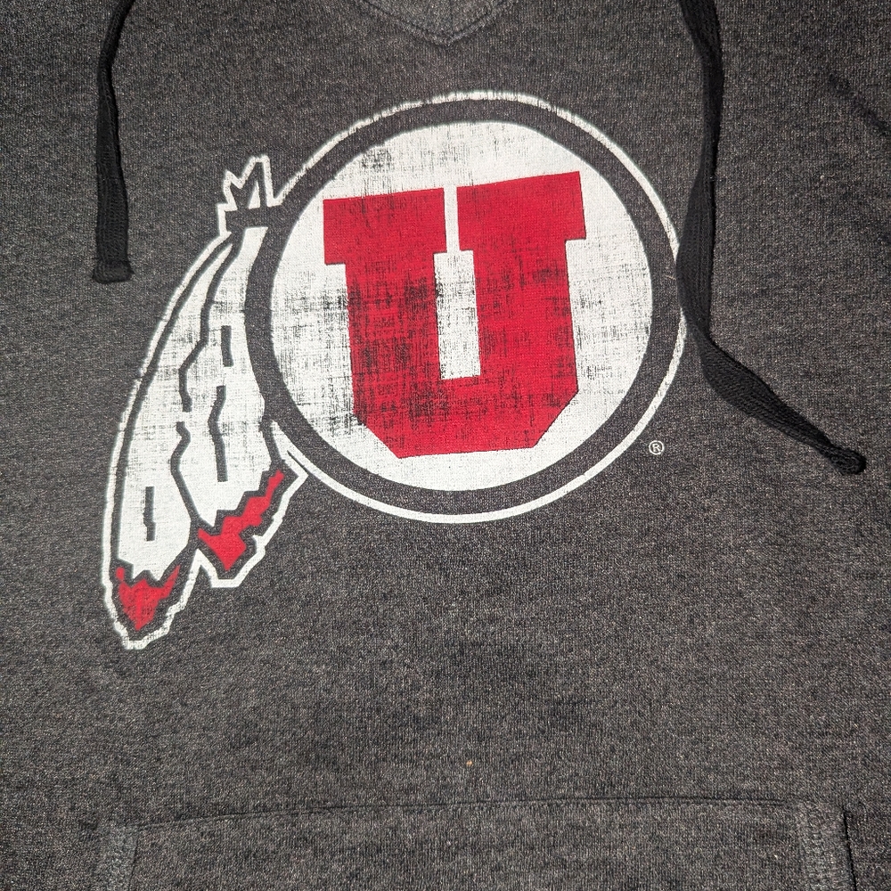 Campus Heritage Men's XXL University Of Utah Gray Long Sleeve Graphic Hoodie - Picture 3 of 6